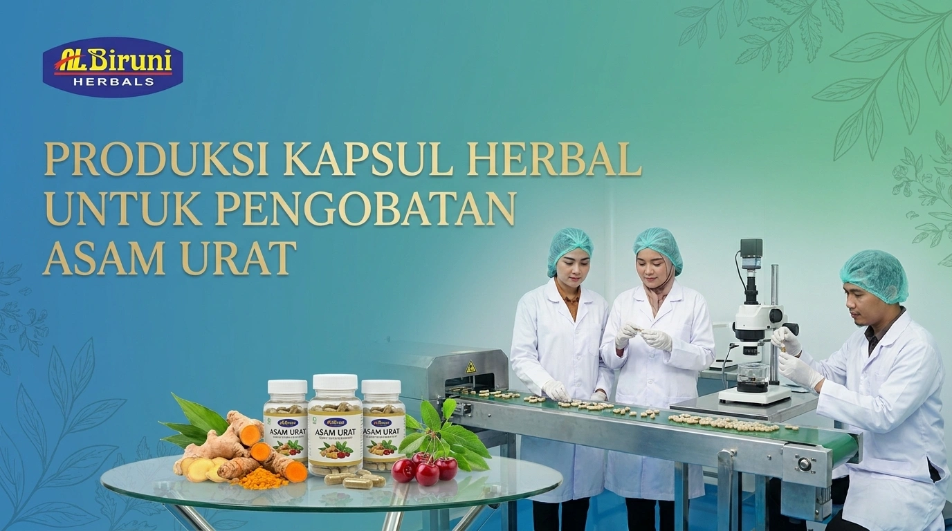 Maklon Obat Herbal Kapsul untuk Mengatasi Asam Urat | Albiruni